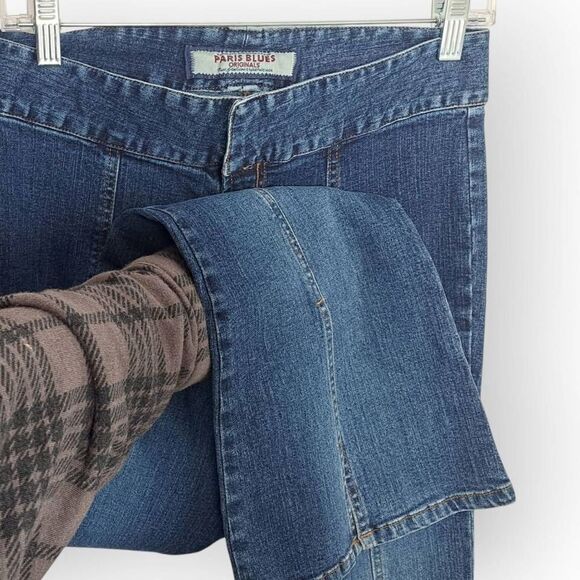 Paris Blues Y2K Low Rise Hip Hugging Flare Denim Jeans size 5 - Picture 3 of 6